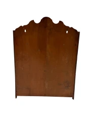 Aesthetic Movement Wall Cabinet, Hand-Painted Floral, Walnut, 1890s